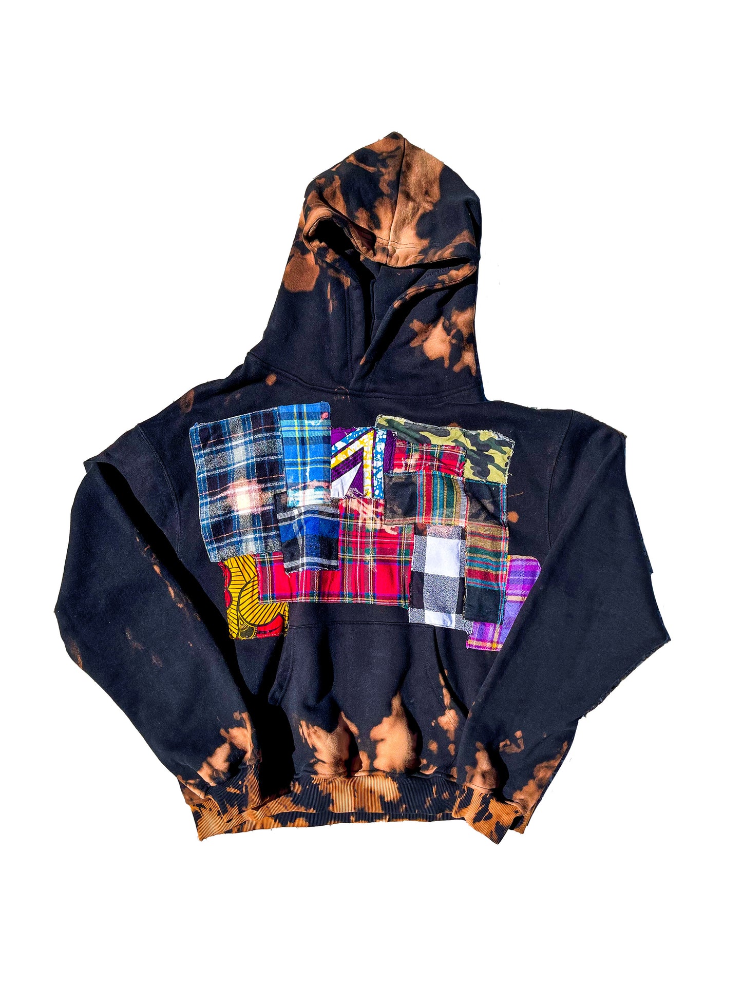 Textile Patchwork Hoodie