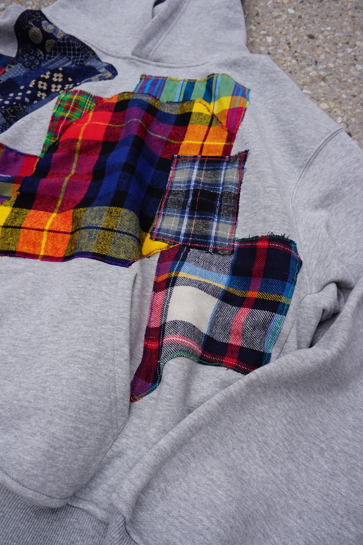 Textile Patchwork Hoodies