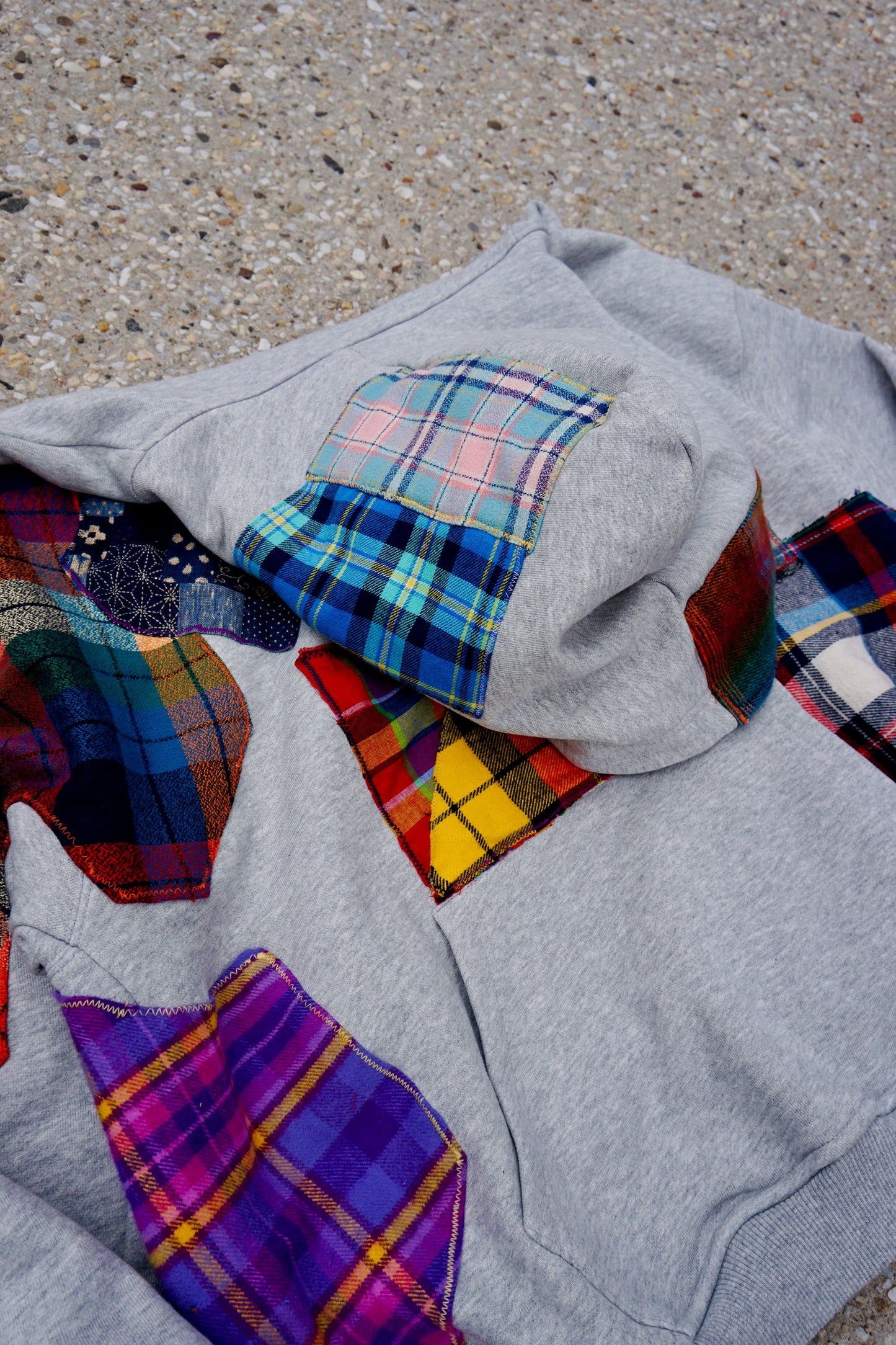Textile Patchwork Hoodies