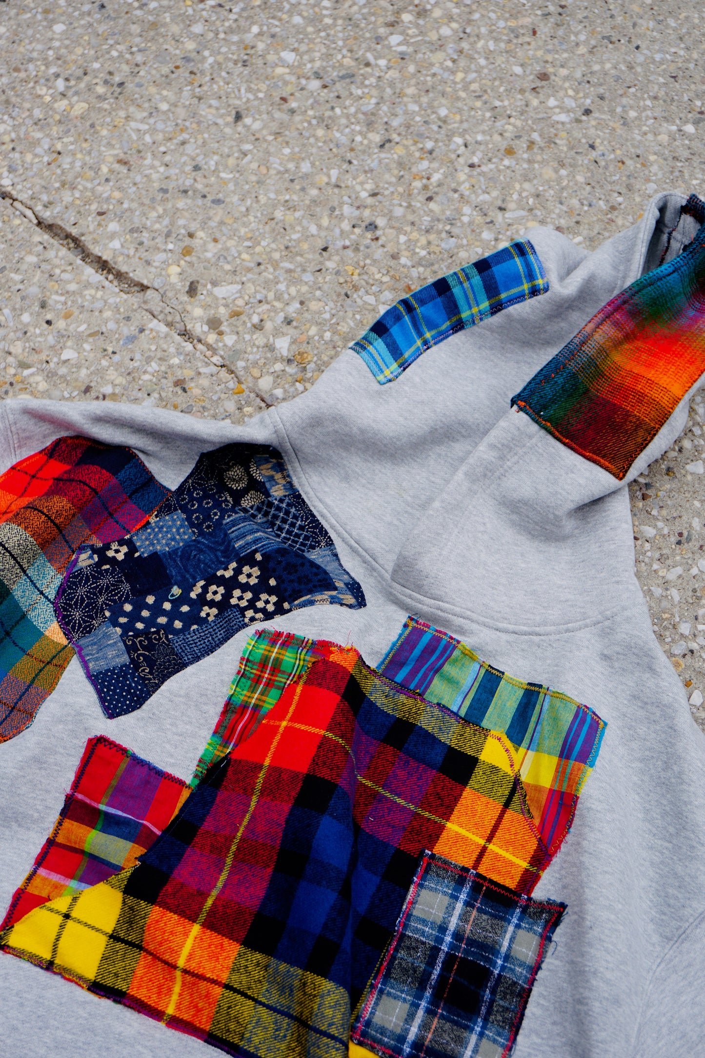 Textile Patchwork Hoodies