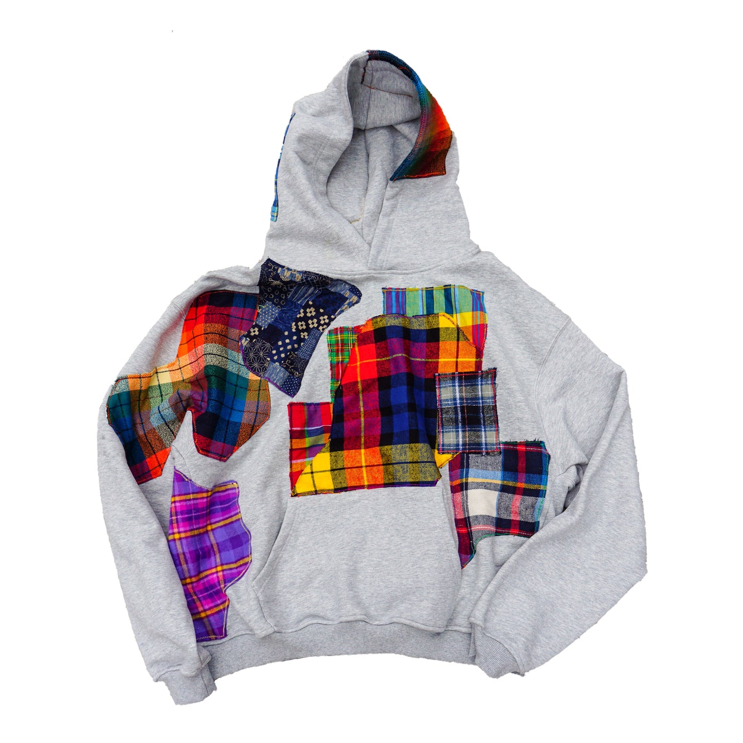 Textile Patchwork Hoodies