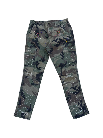 Star Studded cargo - green camo